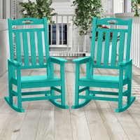 Outdoor Rocking Chairs Weather-Resistant HDPE Rocking Adirondack Chairs by Darby Home Co
