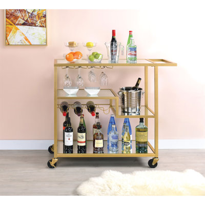 Versatile Adamsen Serving Cart With Multiple Functionalities And Stylish Design by Everly Quinn