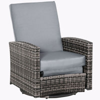 Outsunny Outdoor Wicker Swivel Recliner Chair by Red Barrel Studio