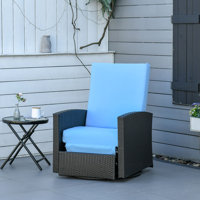 Outsunny Outdoor Wicker Swivel Recliner Chair by Red Barrel Studio