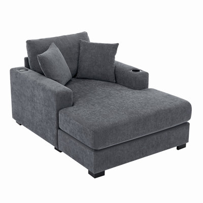 Oversized Chaise Lounger Modern Style Sofa by Hokku Designs