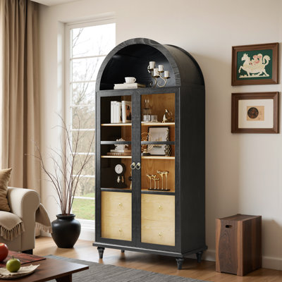 Arched Cabinet, 70" Tall Modern Storage Cabinet, Arched Kitchen Pantry Cabinet by Alcott Hill
