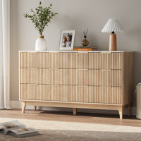 6 Drawer 54" W Modern Fluted Dresser by Mercer41