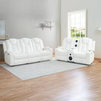 Theater Style Motion Loveseat + sofa set with Adjustable Headrest by Latitude Run