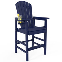 28.7 In. Outdoor Tall Adirondack Chair With Cup Holder by Highland Dunes