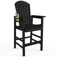 28.7 In. Outdoor Tall Adirondack Chair With Cup Holder by Highland Dunes
