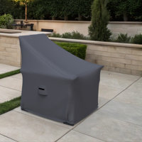 Adirondack Chair Covers For Ratcliff Patio Chairs, Water-Repellent UV-Resistant Polyester With Secure Tie-Downs by Arlmont & Co.