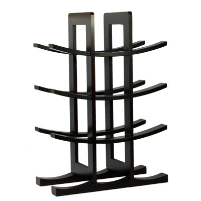 12-Bottle Bamboo Wine Rack, Dark Espresso by Hokku Designs