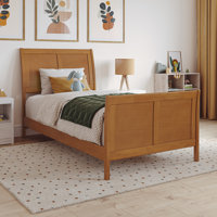 Portland Solid Wood Low Profile Platform Bed with Matching Footboard by Astoria Grand