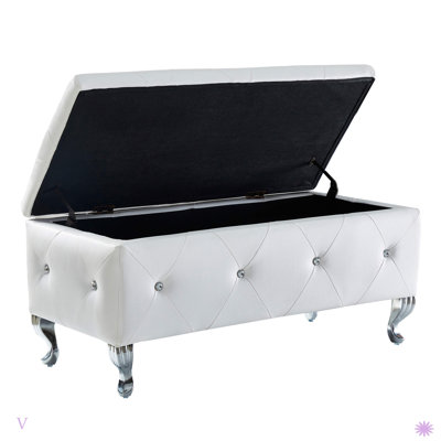 Upholstered Storage Ottoman Bench by Rosdorf Park