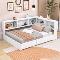 Full Size Metal Daybed with Twin Trundle, Storage, and USB Ports by Latitude Run