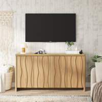 Accent Sideboard Buffet Wooden Credenza Storage Cabinet With 4 Doors by Millwood Pines
