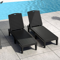 Outdoor Resin Chaise Lounge (Set Of 2) by Ebern Designs