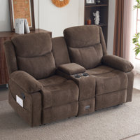 Loveseat Recliner Sofa-manual Reclining Loveseat With Console For Living Room,office,home Theater by Latitude Run