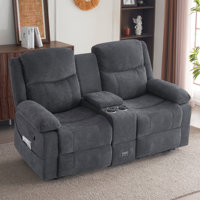 Loveseat Recliner Sofa-manual Reclining Loveseat With Console For Living Room,office,home Theater by Latitude Run