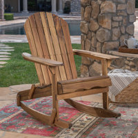 Malibu Adirondack Rocking Chair by Rosecliff Heights