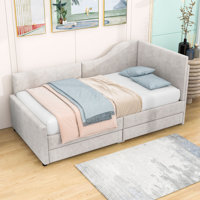 Twin Size Corduroy Daybed with Storage Drawers and Sturdy Frame by Mercer41