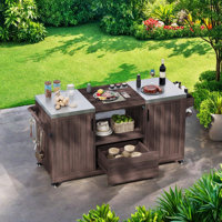 Outdoor Kitchen Island for Big Green Egg Grills by Lark Manor