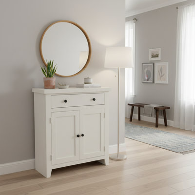 Sunset 31.5" Wide Classic 2-Door Accent Cabinet with Drawer by Lark Manor