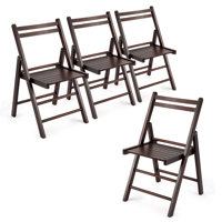 4PCS Patio Poplar Wood Folding Chair by Red Barrel Studio
