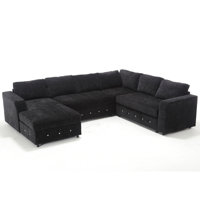 Sectional Sofa,Oversized Modular Sofa,Chaise Storage, Modern U Shaped  Couch , Upholstered Sofas,Chenille,Crystal Button by Latitude Run