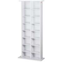 Media Storage Cabinet, 8-Layer DVD Shelf Holds 464 CDs, Adjustable CD Shelves 16 Compartments by Ebern Designs