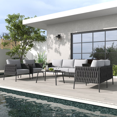 5-Piece Outdoor Furniture Set with Coffee Table