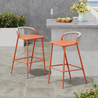 Roger Modern 29.5" Seat Height Aluminum Frame Barstools by George Oliver