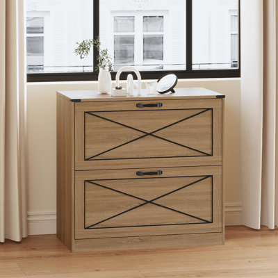 Farmhouse File Cabinet With 2 Drawers by Gracie Oaks