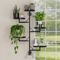 Rotating 5-Tier Window Plant Shelves - Stylish Indoor Stand for Small Spaces by Arlmont & Co.
