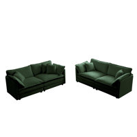 Comfortable 2-Piece Sofa Set For Home Office And Lounge, Enhancing Living Space by Latitude Run