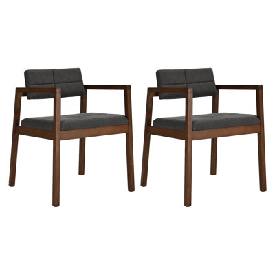 Capri 2pc Indoor Wood Dining Chairs by George Oliver