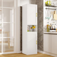 Metal Narrow Shelf Storage Cabinet for Bathroom Kitchen Living Room
