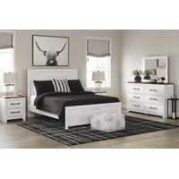 Gerridan Bed with Mirrored Dresser and Nightstand by Gracie Oaks