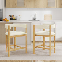 Simon Modern Curved-Back Counter Stools by Latitude Run