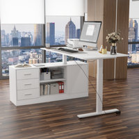 Ergonomic Home Office Sit Stand Up Desk With Memory Preset Controller by Latitude Run