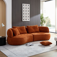 WKS7O modular sofa, durable fabric, solid wood frame, high density sponge, seating for 4 people by Brayden Studio