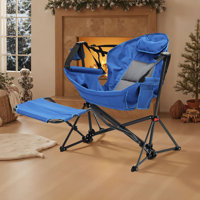 Hammock Camping Chair with Detachable Footrest and Storage Bag by Arlmont & Co.