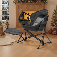 Hammock Camping Chair with Detachable Footrest and Storage Bag by Arlmont & Co.