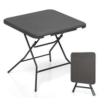 23.5" Square Folding Table Indoor Outdoor Foldable Plastic Table by Winston Porter