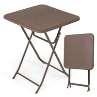 23.5" Square Folding Table Indoor Outdoor Foldable Plastic Table by Winston Porter