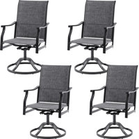 UPgraded High Back Swivel Patio Dining Armchair by Lark Manor