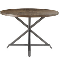 Industrial Style Round Dining Table by 17 Stories