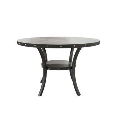Natural Wooden Round Dining Table by Lark Manor
