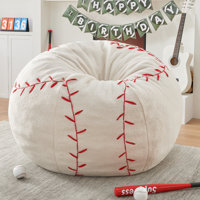 Memory Foam Filled Bean Bag Chair With Soft Printed Removeable Cover by Trule