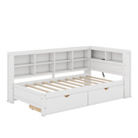 Daybed With Drawers, Shelf And USB Charging Ports by Red Barrel Studio