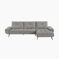 Kenner 125" Round Arms Chenille Sectional with Chaise by Ivy Bronx