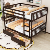 Convertible Bunk Bed With Detachable Feature And 2 Storage Drawers by Harriet Bee