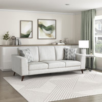 Mariah 87" Modern & Contemporary Luxurious Chenille Sofa with Modern Flared Arm Design, High-Density Foam over Pocket Coils by George Oliver