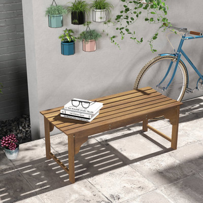 Outdoor Park Bench With Slatted Seat For Conservatory, Garden by Winston Porter